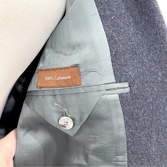 Joseph & Lyman Men's 100% Cashmere Sport Coat Blazer Charcoal Jacket Dark Gray - Picture 7 of 15